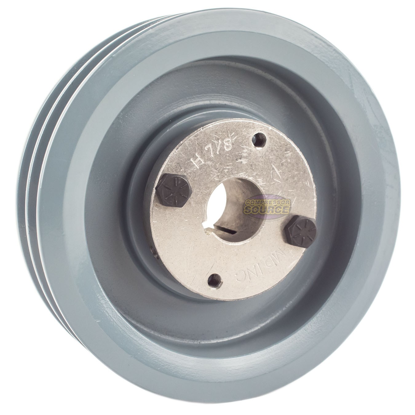 Cast Iron 5.5″ Dual Groove Pulley Belt A Section 4L with 7/8″ Sheave Bushing