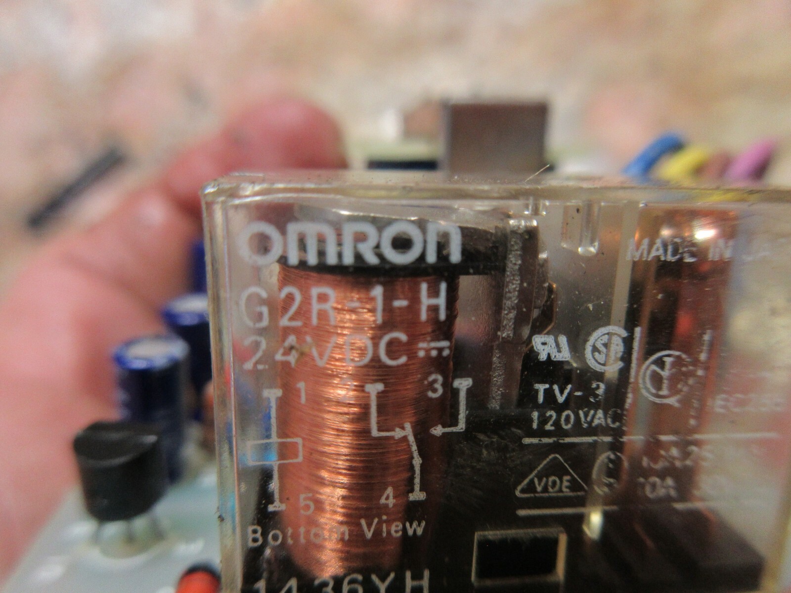 FENWAL BOARD E35572-1 35-10.S W/ OMRON G2R-1-H 24VDC RA25Y20S B2K OKUMA MC-40VA