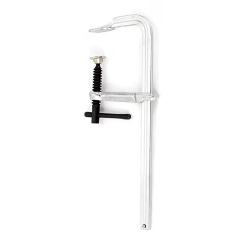 TCFF100600LD XTRweld 10 in Clamp, F, 600 PSI, Standard Pad, Steel Chrome XTRweld