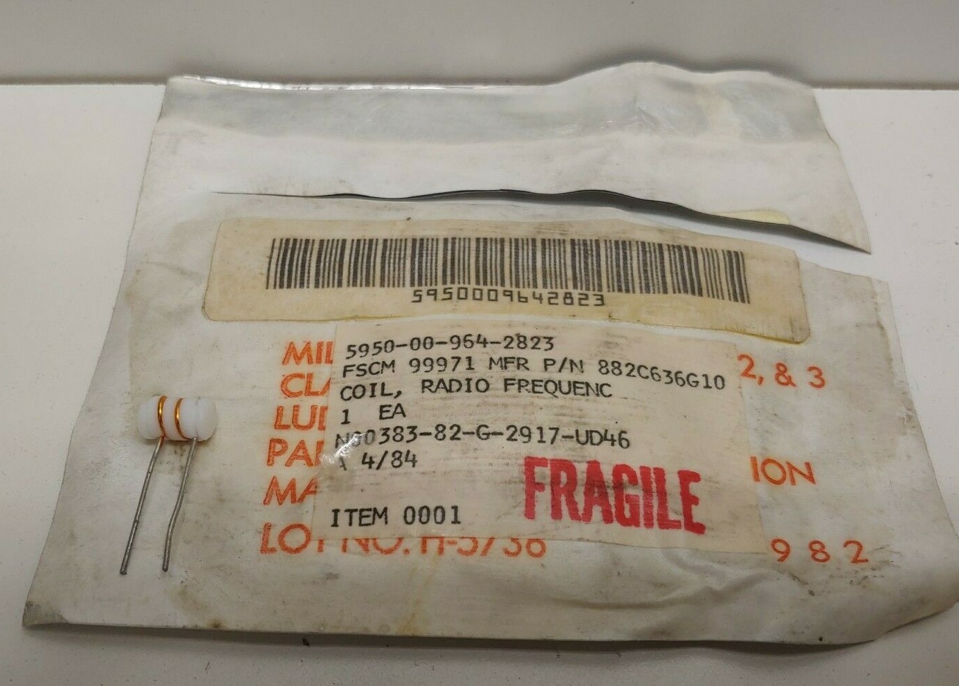 NEW OLD STOCK! LOCKHEED RADIO FREQUENCY RF COIL 882C636G10