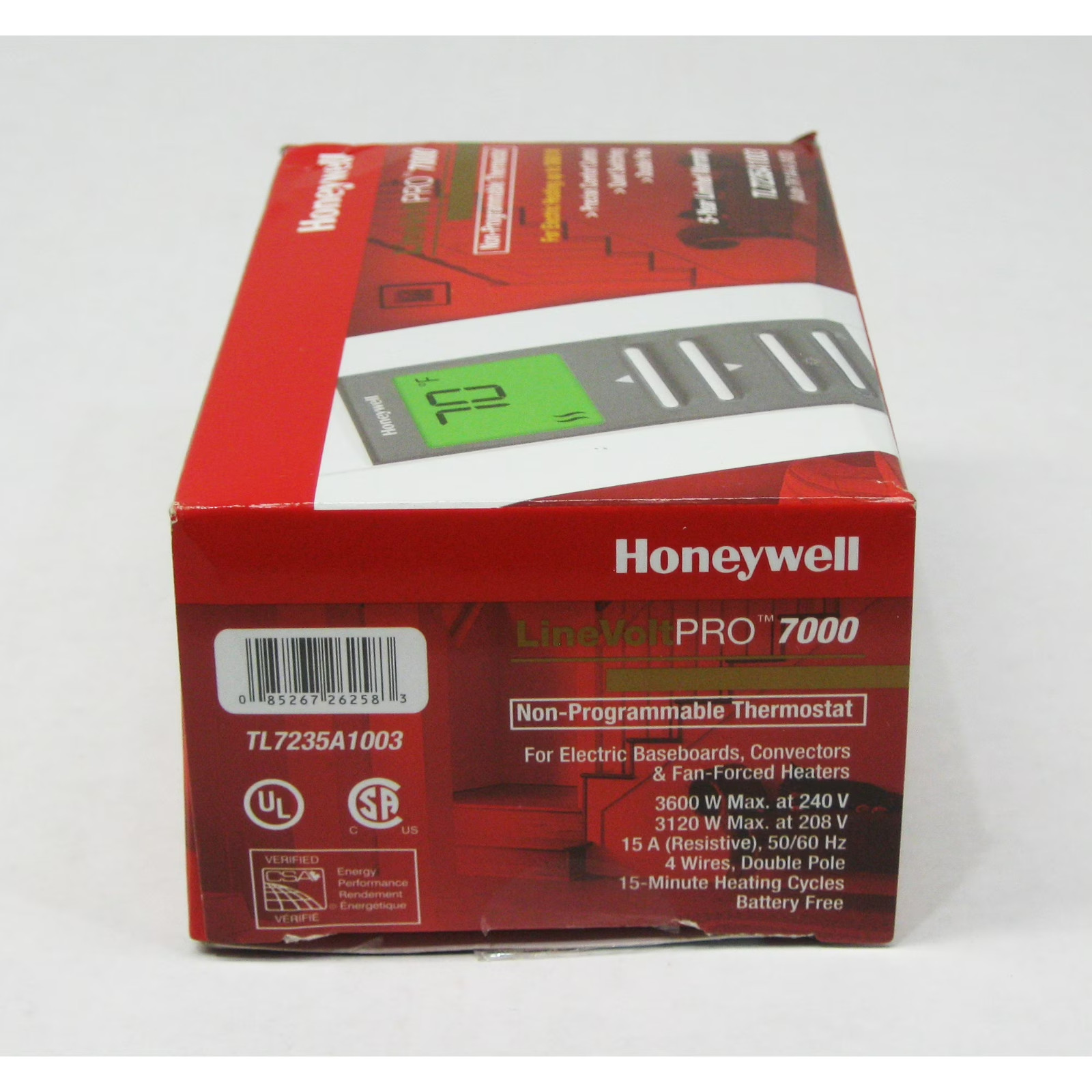 Honeywell Home Line Volt NP Digital Tstat Heat,122/32F TL7235A1003