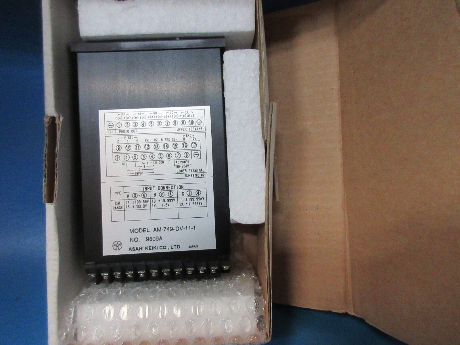 Asahi Keiki AM-749-DV-11-1 Digital Panel Meter Relay