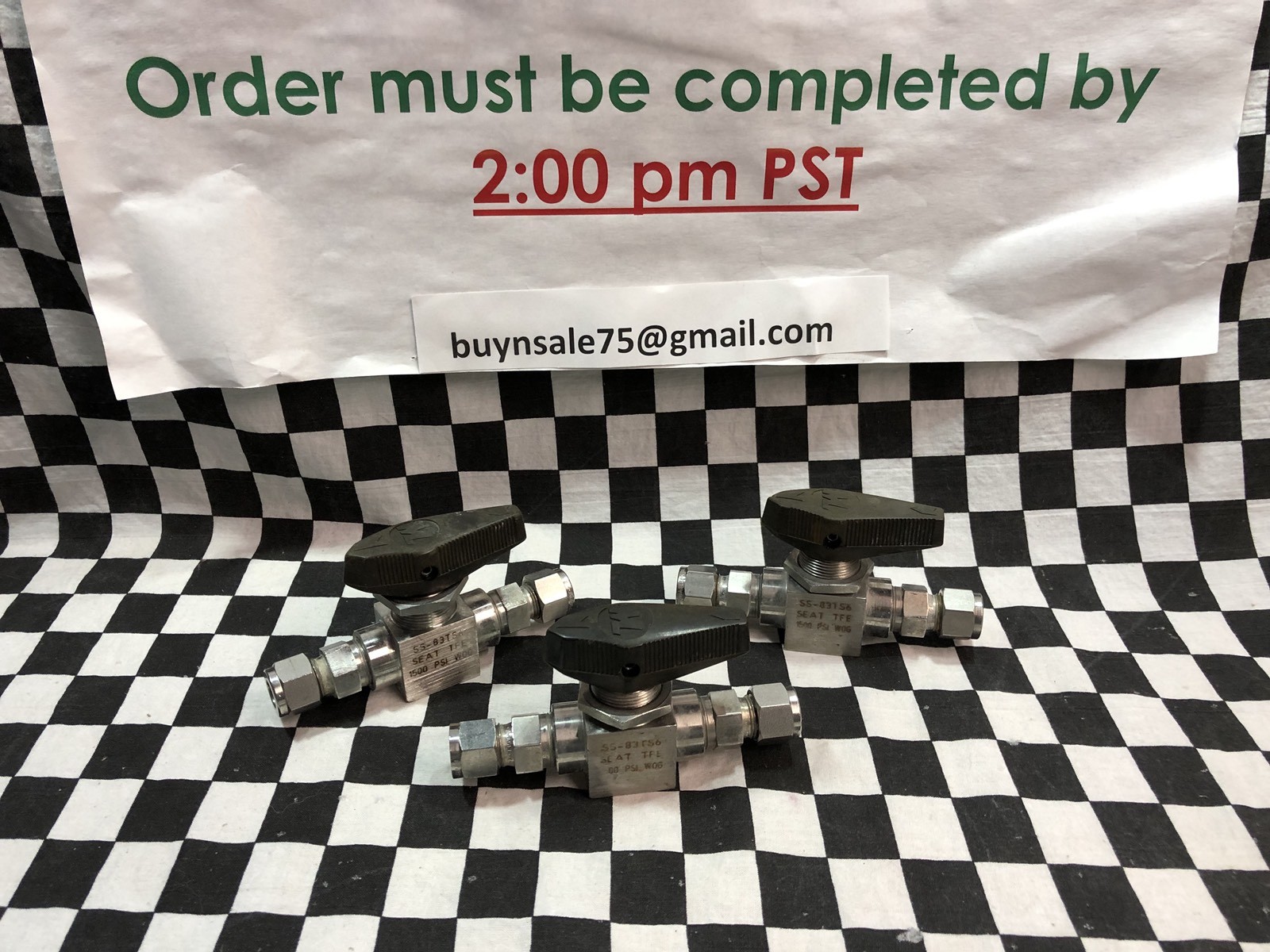 LOT OF 3 SWAGELOK HIGH PRESSURE BALL VALVE 1/2″, SS-83TS6, SHIPSAMEDAY