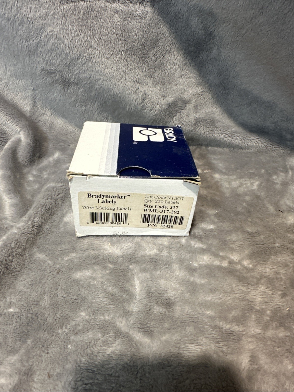 Brady WML-317-292 White on Translucent 250 Labels per Roll 1-1/4 H x 1-1/2 W