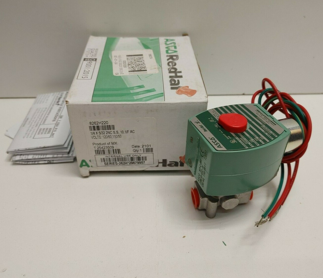 NEW OLD STOCK! ASCO 120V 1/4″ X 5/32″ SOLENOID VALVE 8262H220