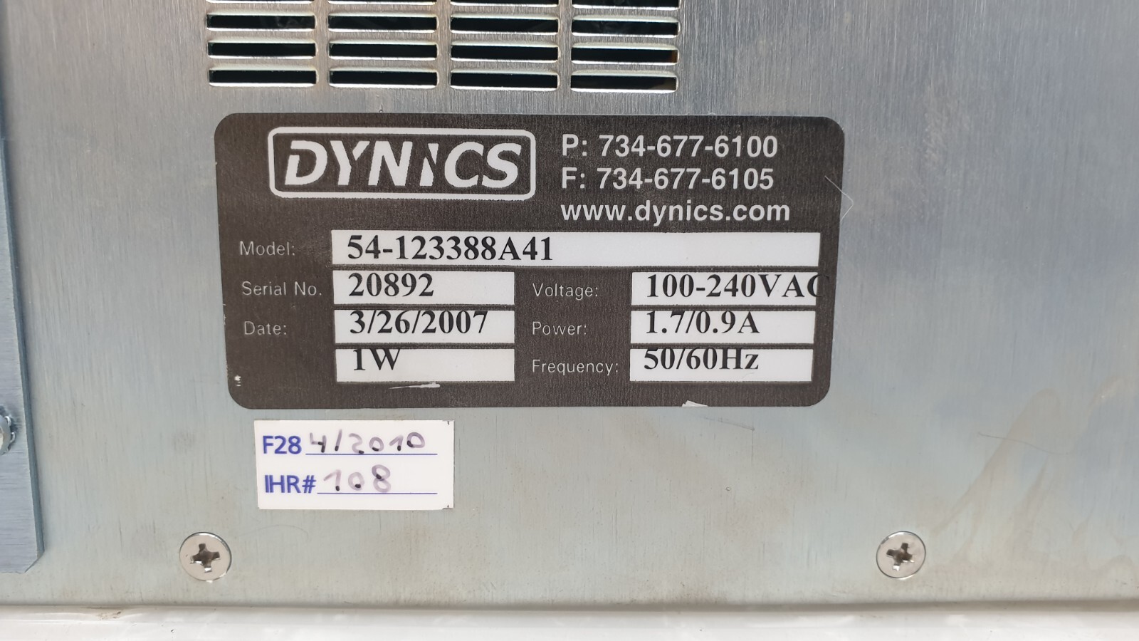 DYNICS 54-123388A41 INDUSTRIAL COMPUTER