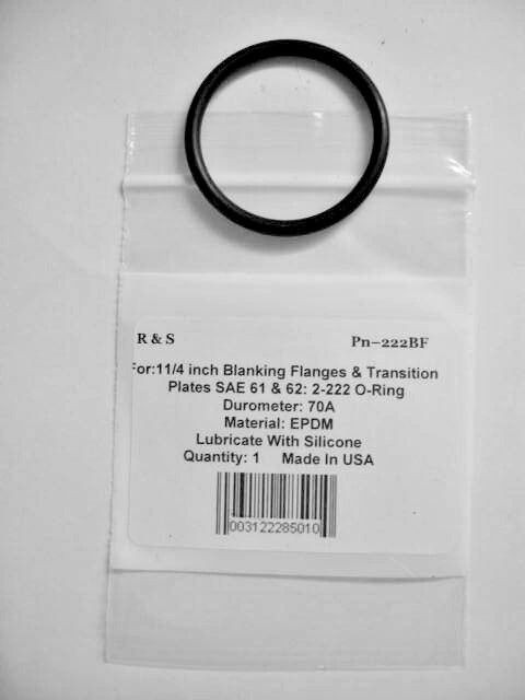 1 1/4 inch Blanking flanges + o-ring 2-222 / SAE 61 & 62 / R&S 222BF / EPDM Mat.