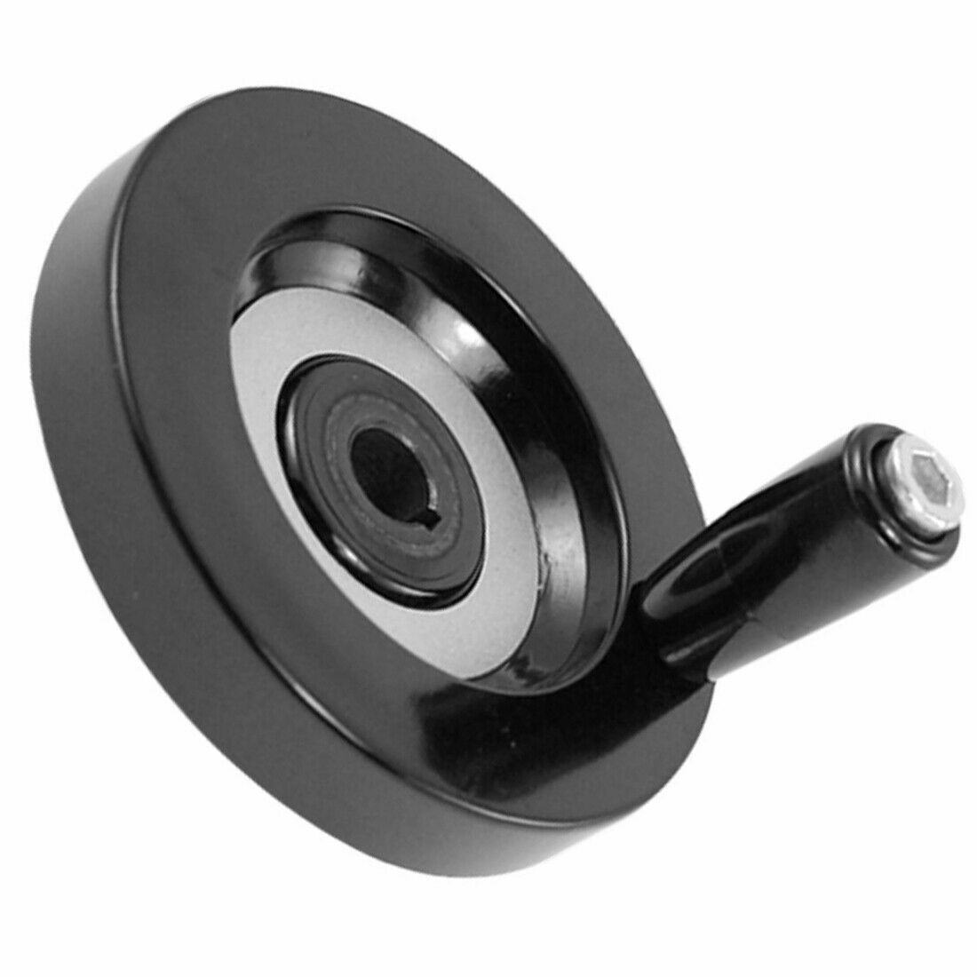 1Pcs 12 x 100 mm Black Handwheel with rotating handle Mechanical Operation Parts