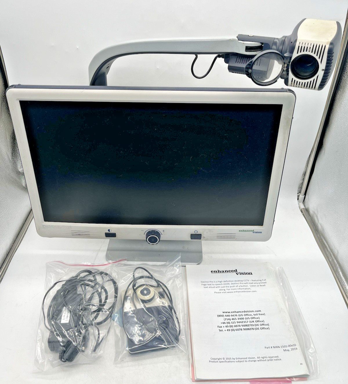 Enhanced Vision DaVinci Pro DAVP1E24A Desktop Video Magnifier WORKS