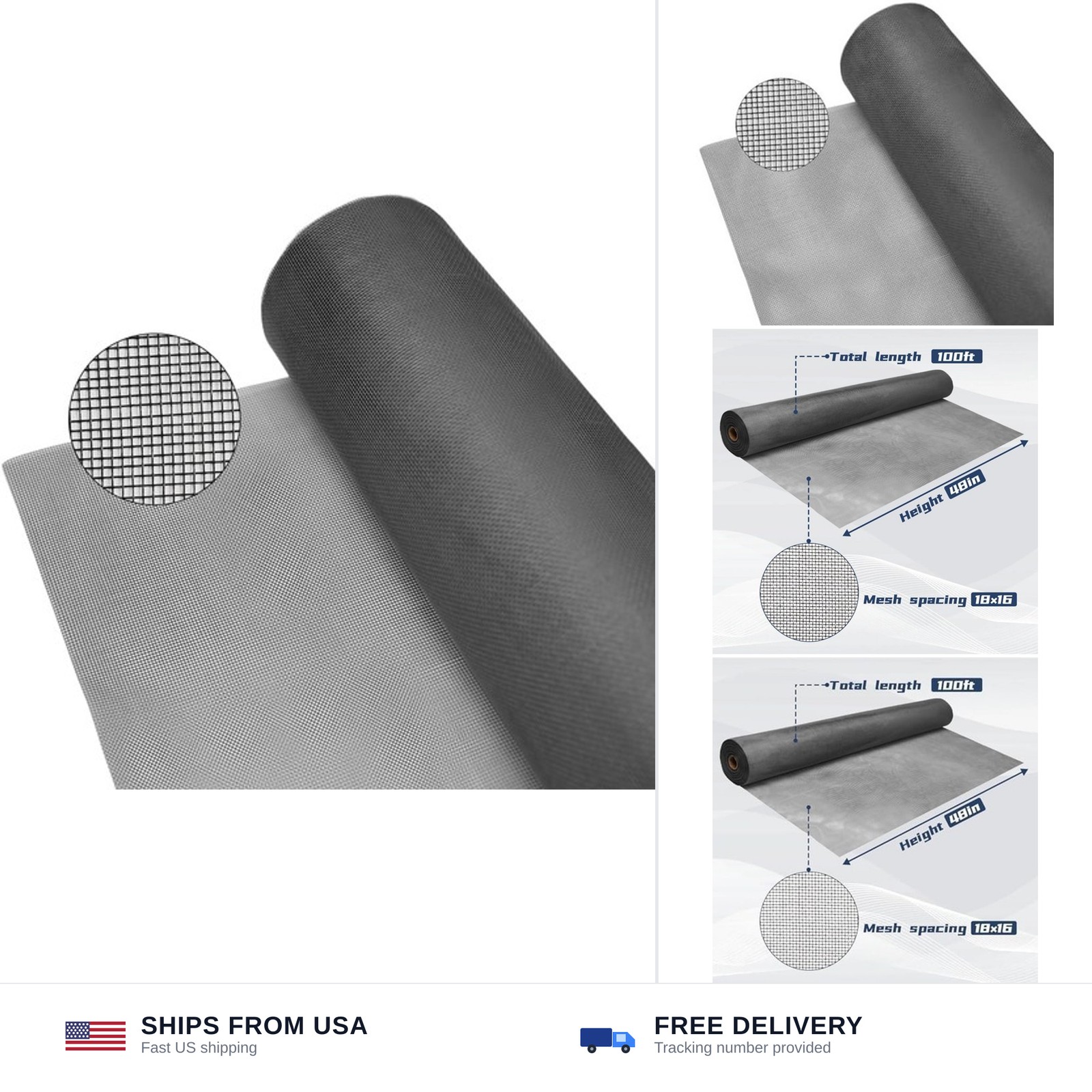 Fiberglass Window Screen Roll, High Visibility and Durable, Protection Instal…