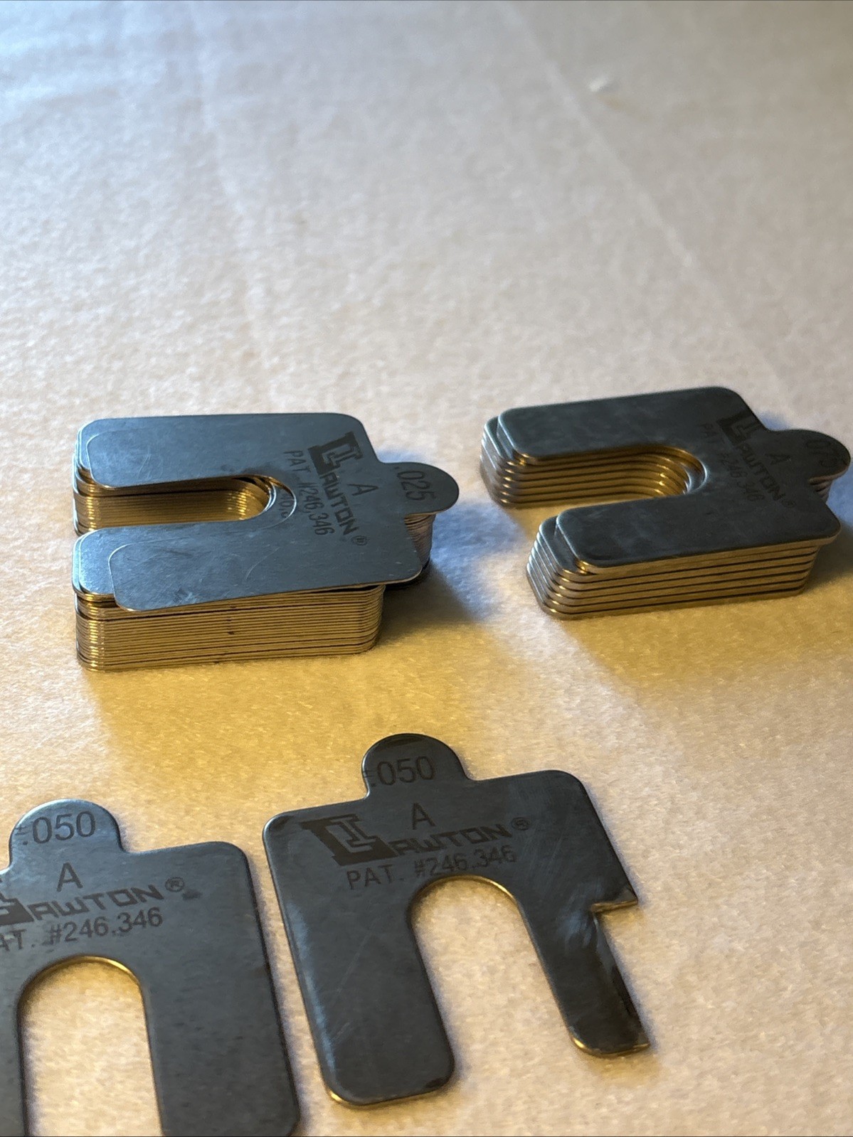 Lawton Industrial Stainless Steel Slotted Motor Shims .001-.120 Machinery sz A