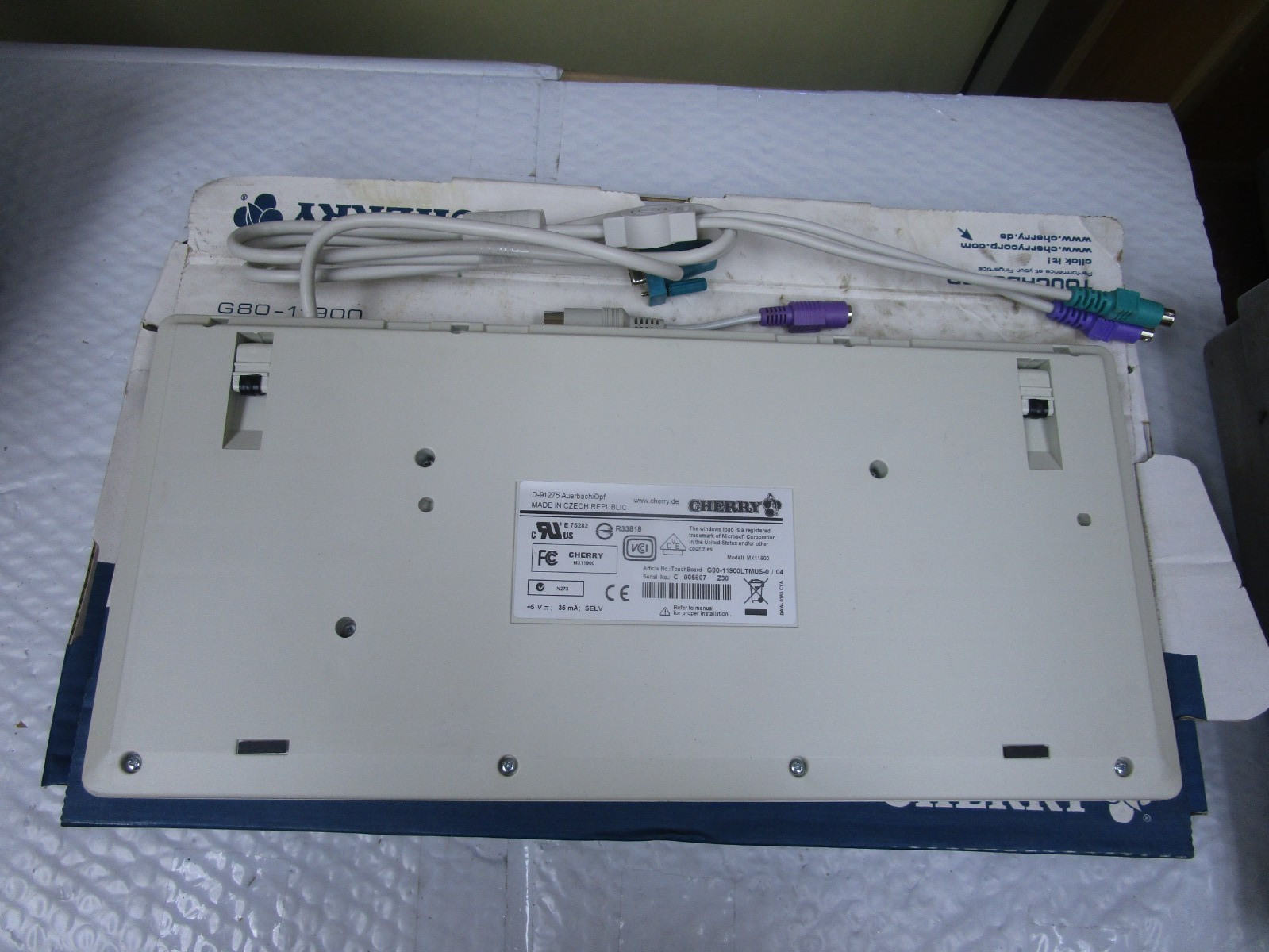 Cherry G80-11900LTMUS-0/04 G8011900 Touchboard Grey
