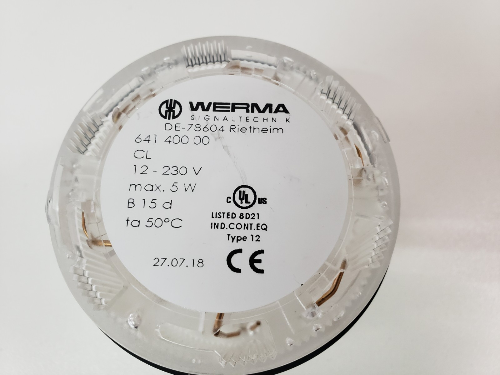 Werma 641 400 00 Clear Stack Beacon Light Lens