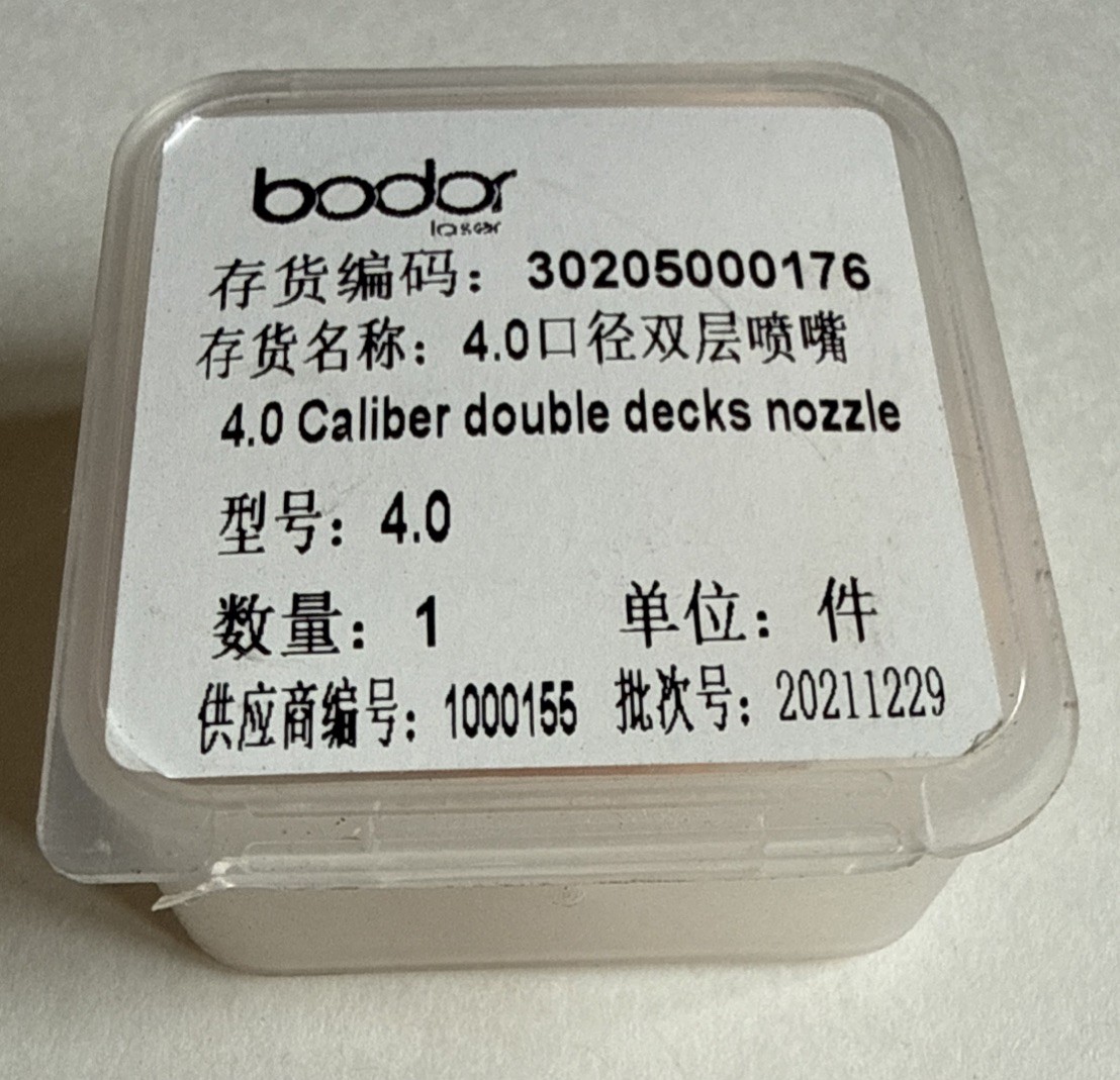Bodor Laser 4.0 Caliber Double Decks Nozzle