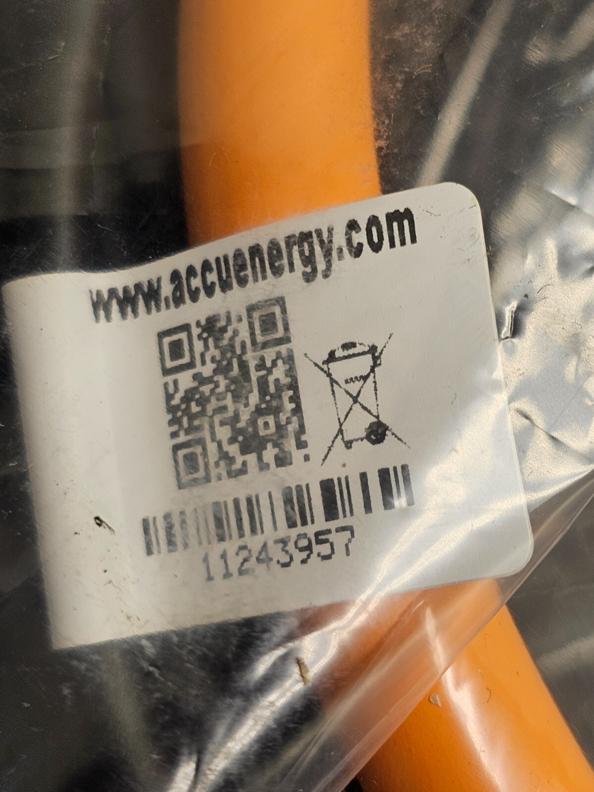 Accuenergy 11243957 Coil Flexible Current Transformer Black/Orange 100ft+
