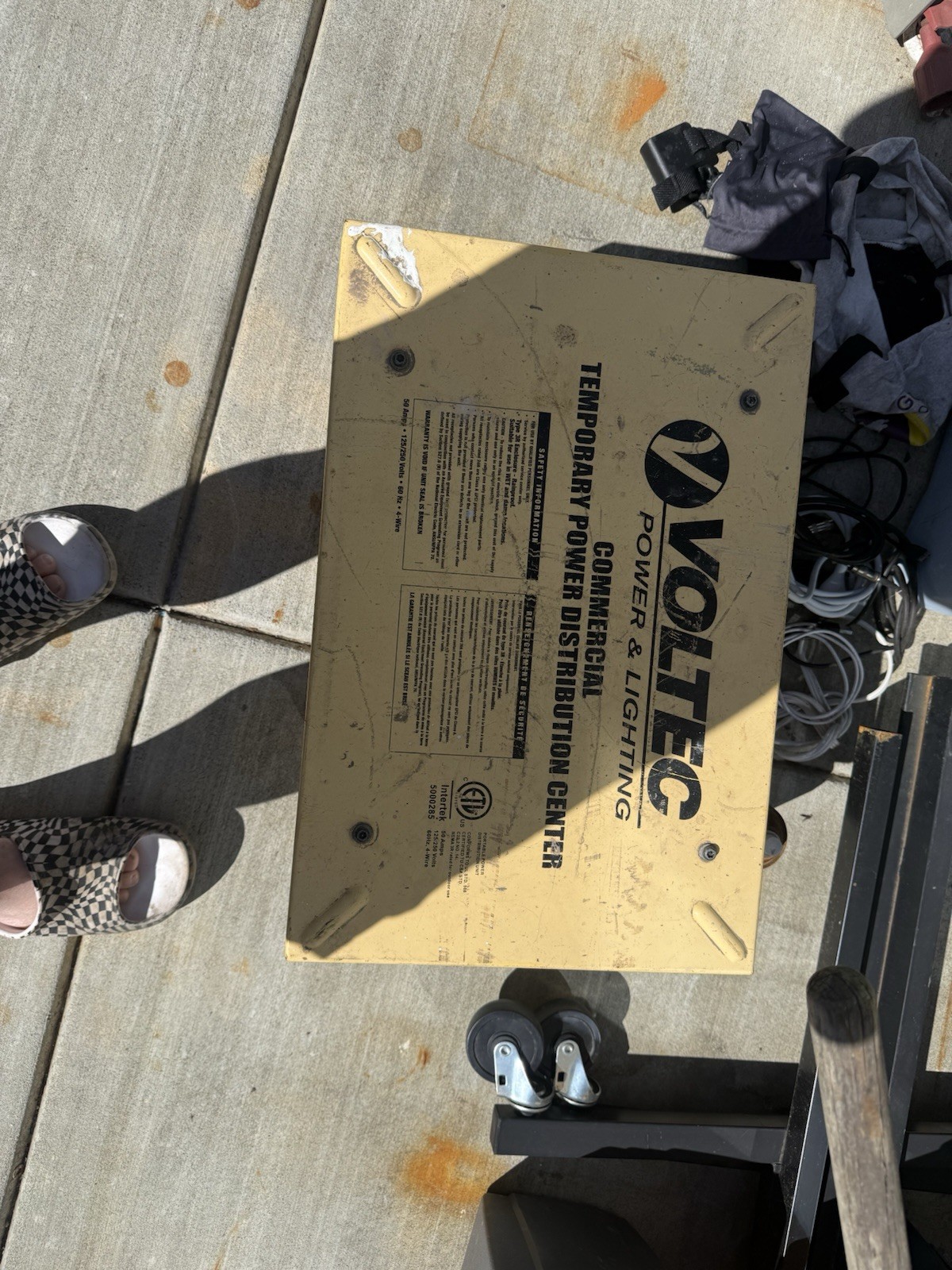 Voltec 125/250V 50 Amp Temporary Power Distribution Center Used