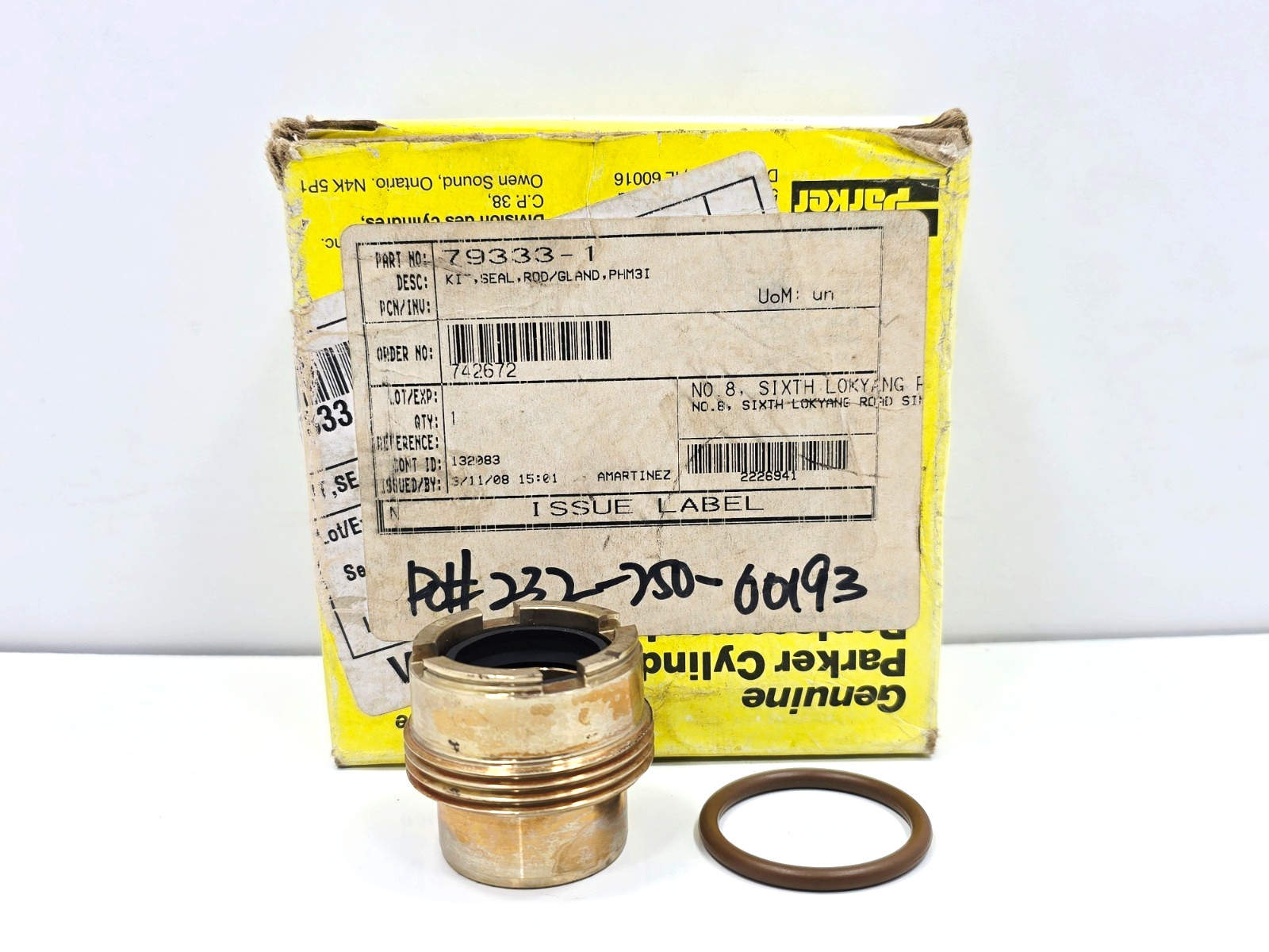 RG2AHL0105 PARKER CYLINDER 2A, 2H, 3L, VH SERIES ROD GLAND KIT ( 1″ ) 79333-1