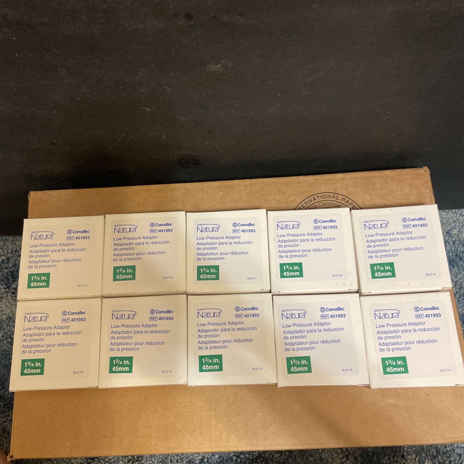 BRAND NEW #401993 CONVATEC NATURA SUR-FIT LOW PRESSURE ADAPTOR. 1 3/4” 45MM**