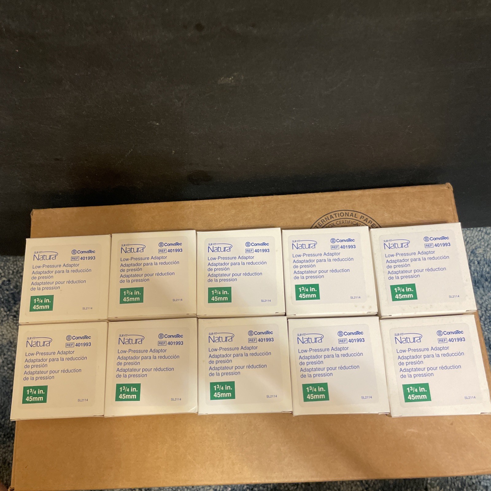 BRAND NEW #401993 CONVATEC NATURA SUR-FIT LOW PRESSURE ADAPTOR. 1 3/4” 45MM**