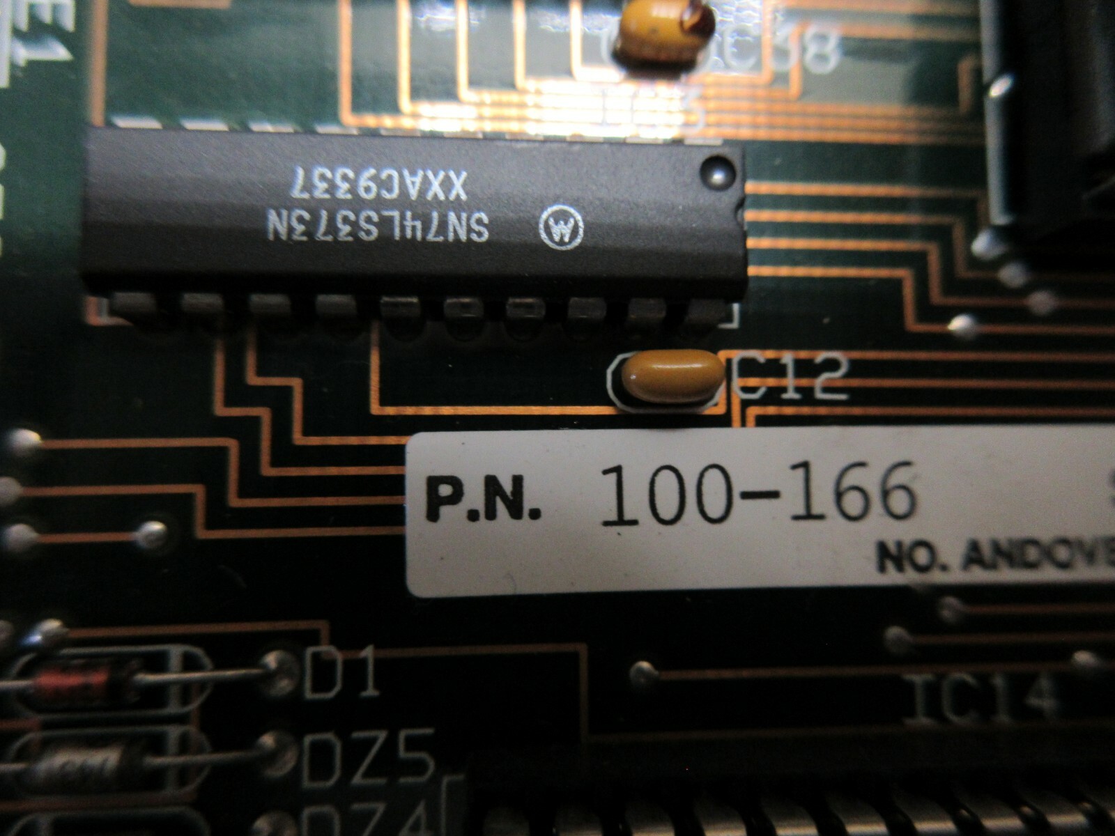 MODICON ICC BOARD P.N. 100-166 PCB S006-000 ASSY S006-004 REV.A EACH 1