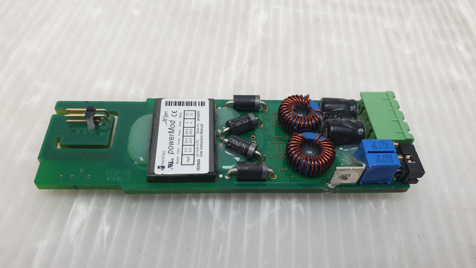 Excelsys PowerMod Xgen XG8 5.0 to 28.0 VDC, 3A, 72W 153104D