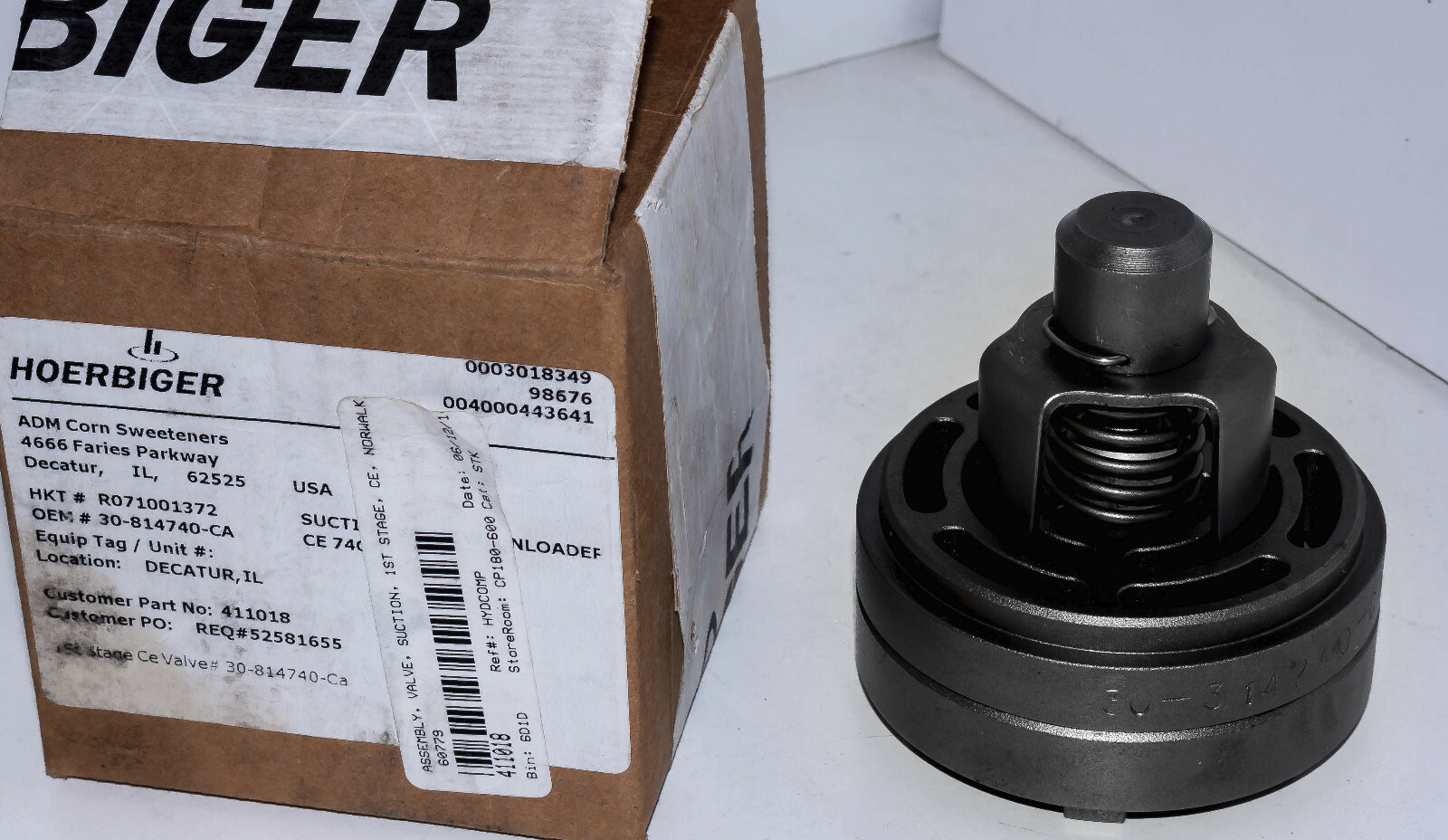 Hoerbiger 1st Stage CE Valve 30-814740-CA