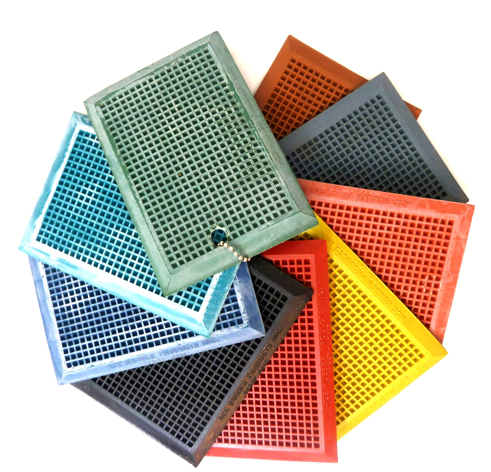Vintage Ace Rubber Products Salesman Sample Floor Mat Swatches1950s 3″x 4.25″