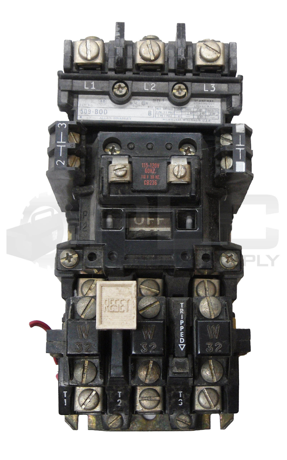 ALLEN BRADLEY 509-B0D /B W/ CB236 W/ 42185-800-01 W/ (3) W32 W/ (2) 595-A /B