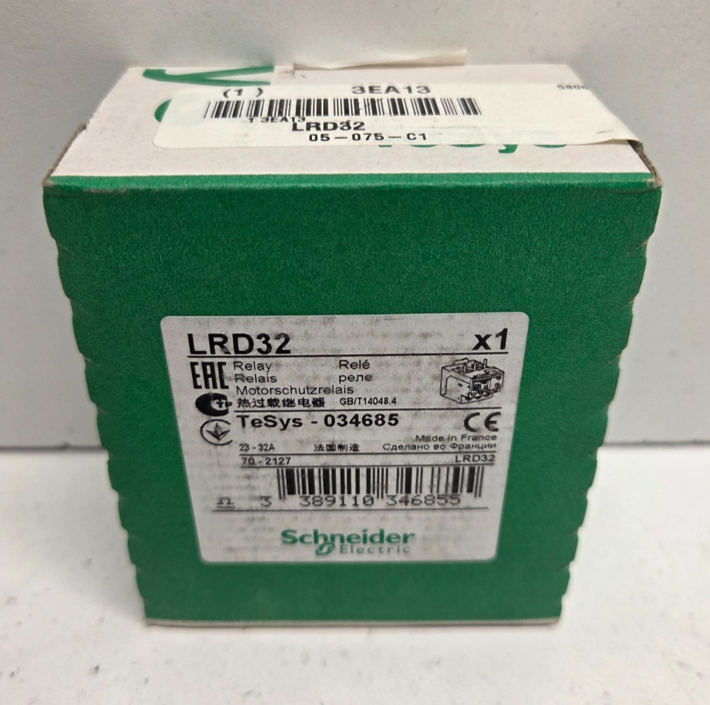 NEW IN BOX! SCHNEIDER 23-32A OVERLOAD RELAY LRD32