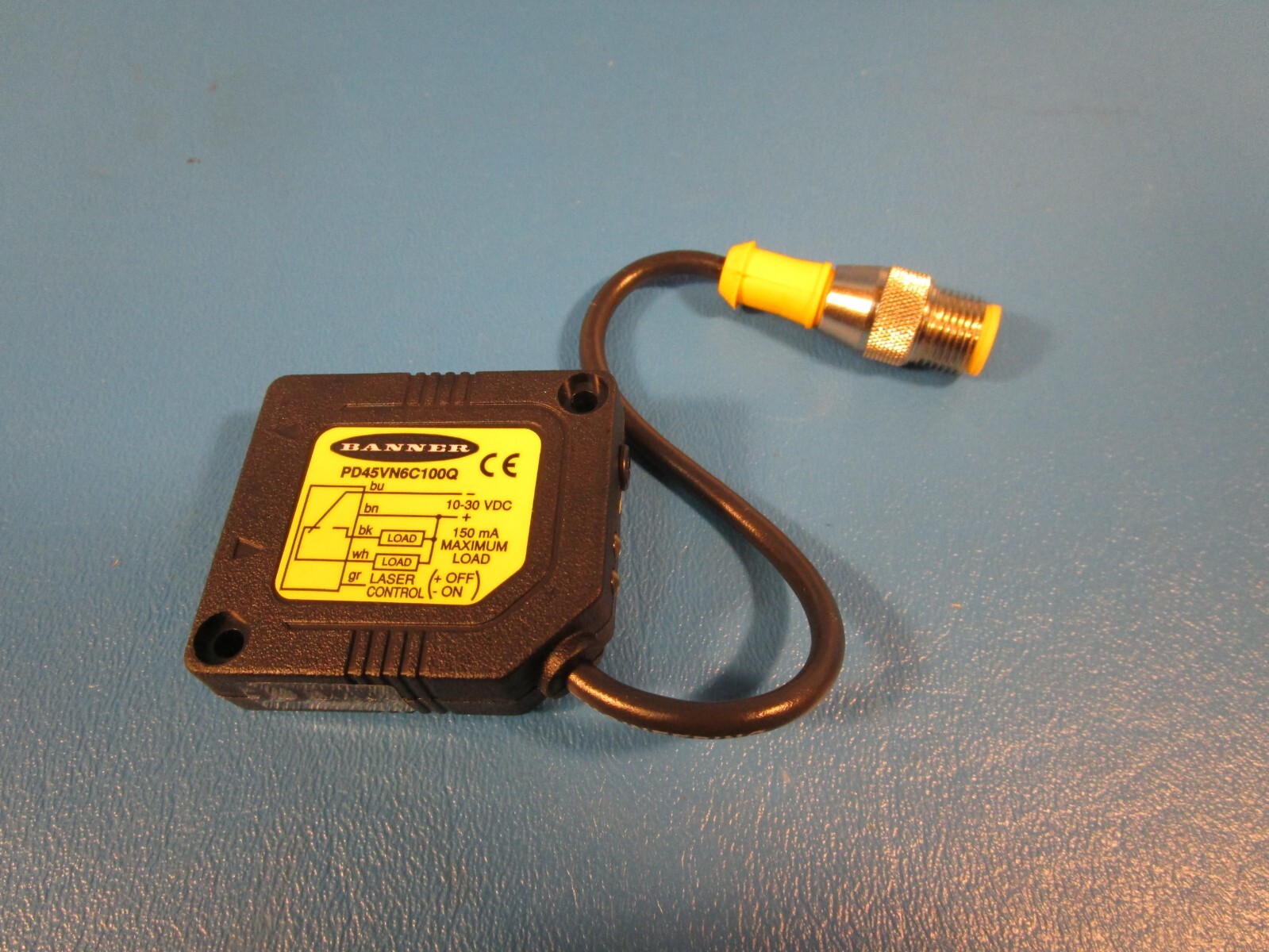 BANNER PD45VN6C100Q 46287, Photoelectric Sensor, Convergent Laser, 102mm