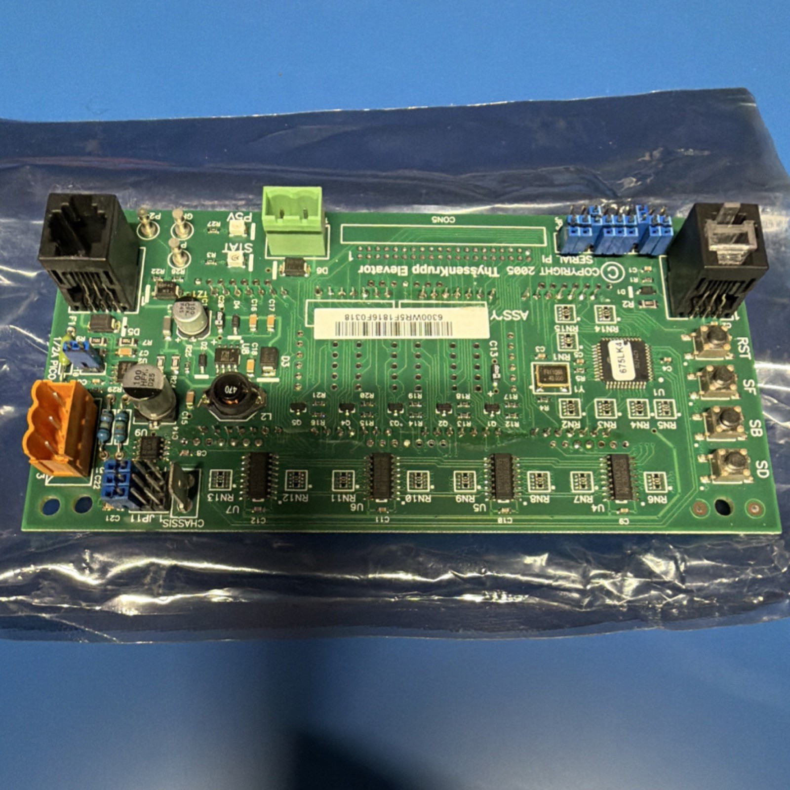 ThyssenKrupp Elevator PCB 6300WKS Control Circuit Board 6300WRSF1816F0318