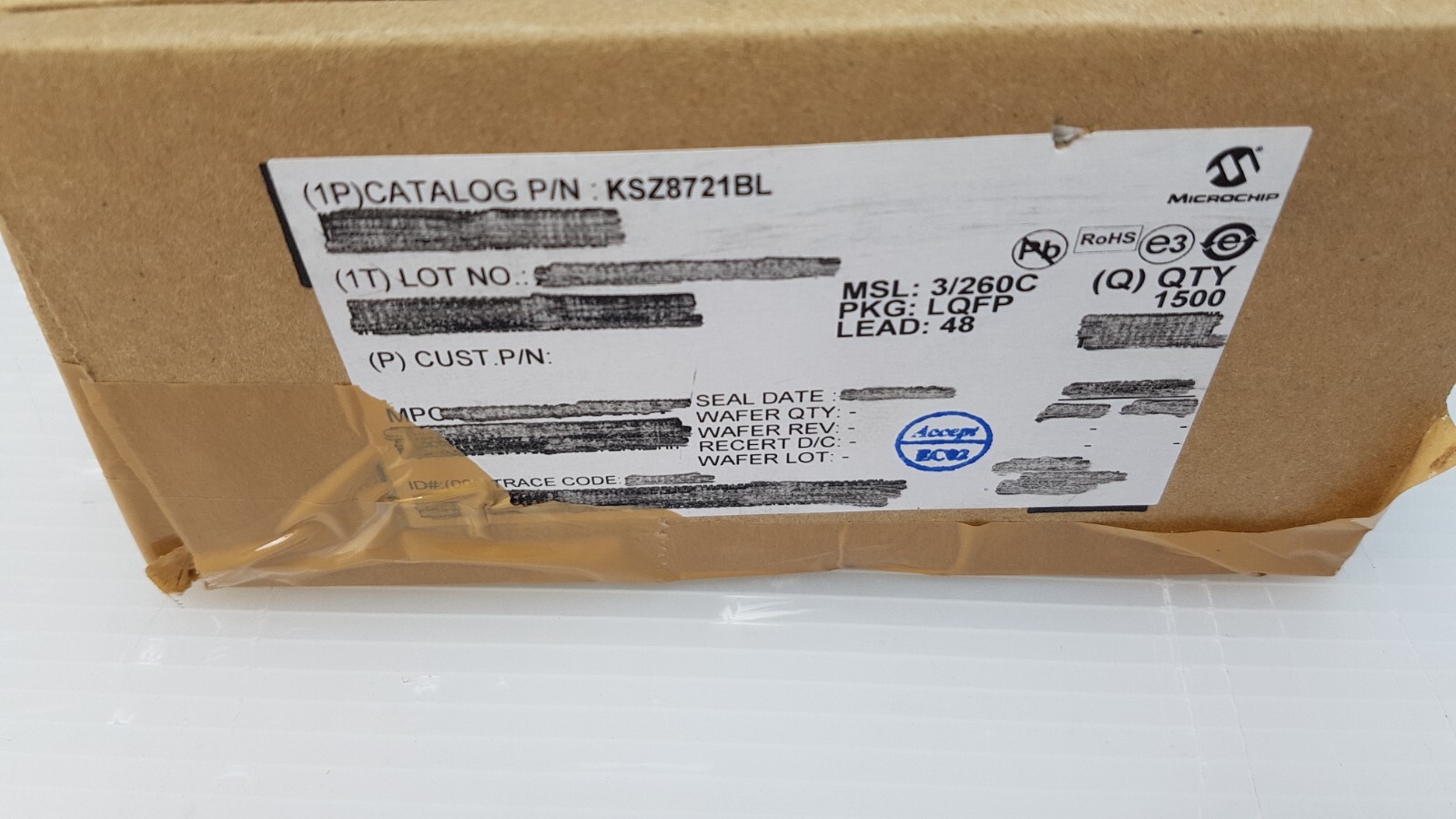 1000PCS Microchip Technology KSZ8721BL