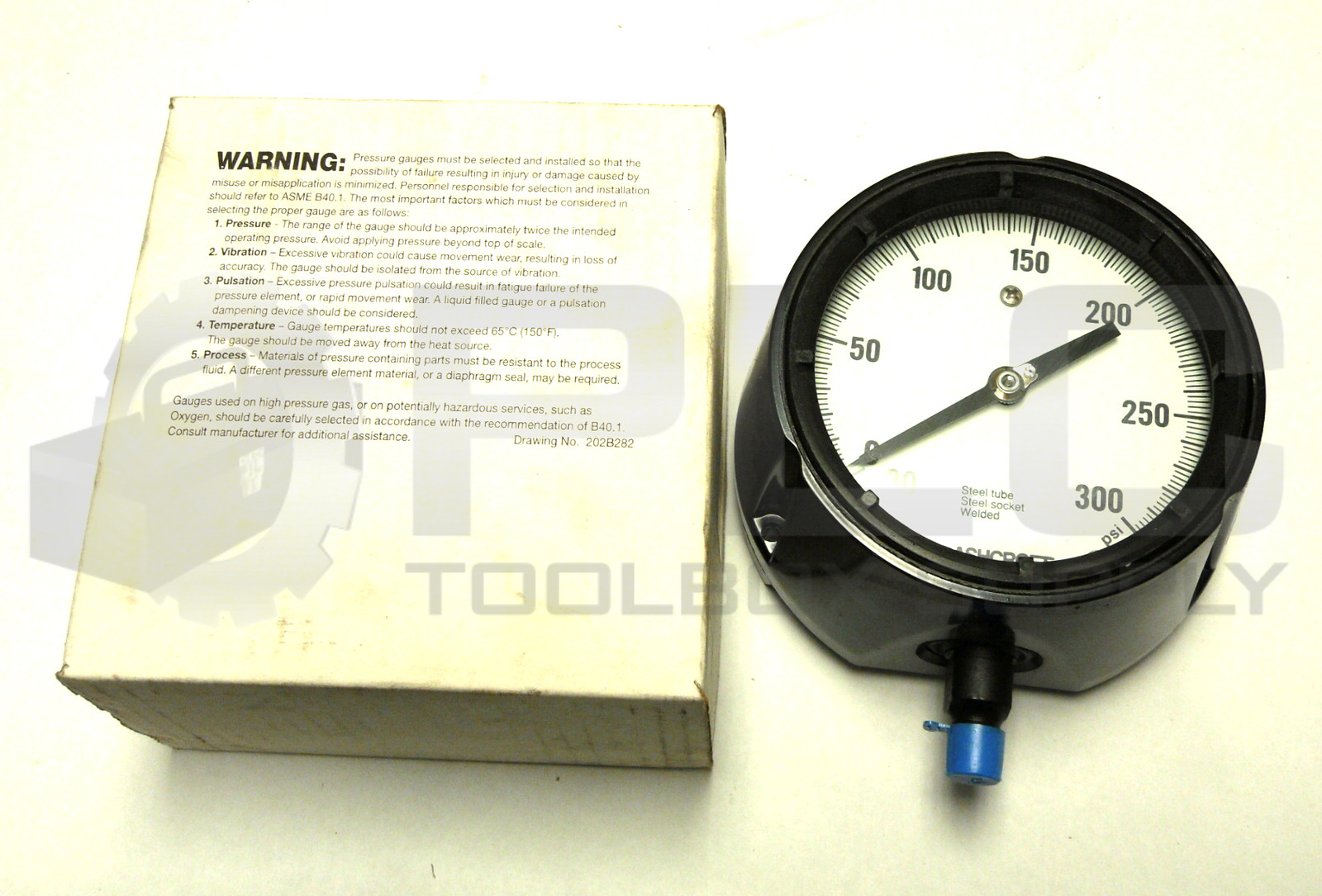 NEW ASHCROFT 45-1279-B8-02L-300 DURAGAUGE 4 1/2″