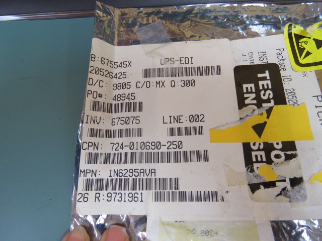 MOT/ONSEMI 1N6295A Qty of 20 per Lot DIO 1N6295A BI DO13 AXL; TVS DIODE 85.5V 1