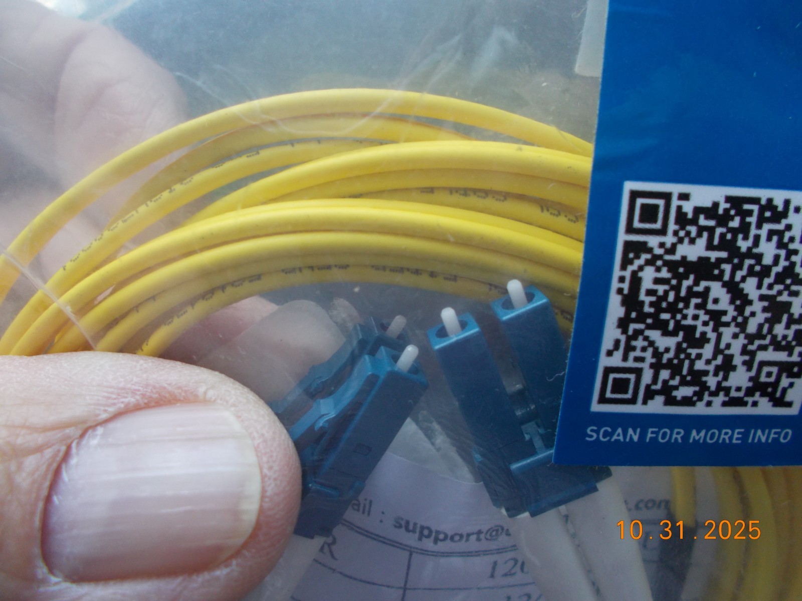 NIP Model 120015-3M LC to LC Duplex 052 Single Mode Fiber Optical Patch Cable 3m