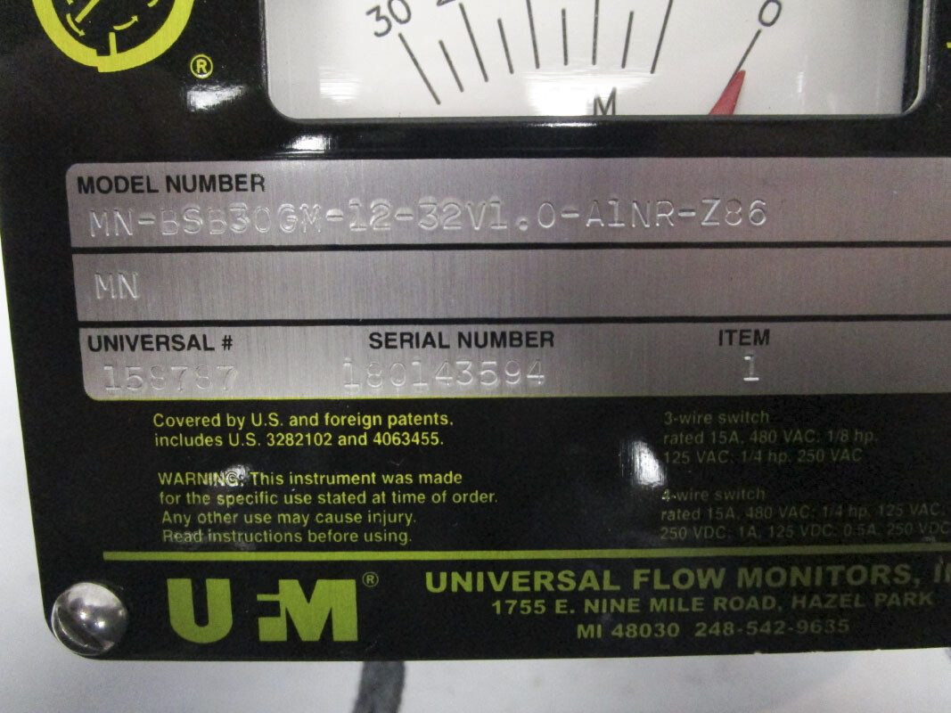 UFM MN-BSB30GM-12-32V1.0-A1NR-Z86 480VAC 15A 30-0 NSNP