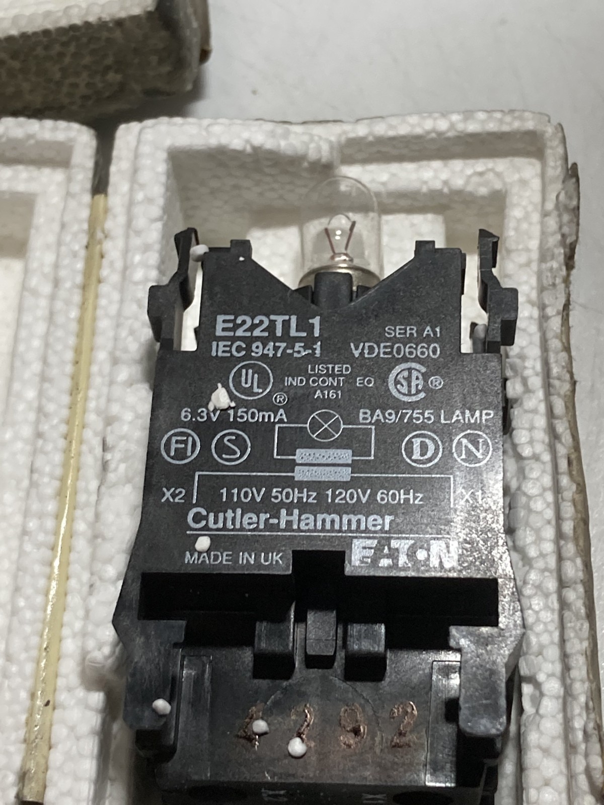 CUTLER HAMMER E22TL1 TRANSFORMER UNIT 110-120V SERIES A1 (LOT OF 2) NIB