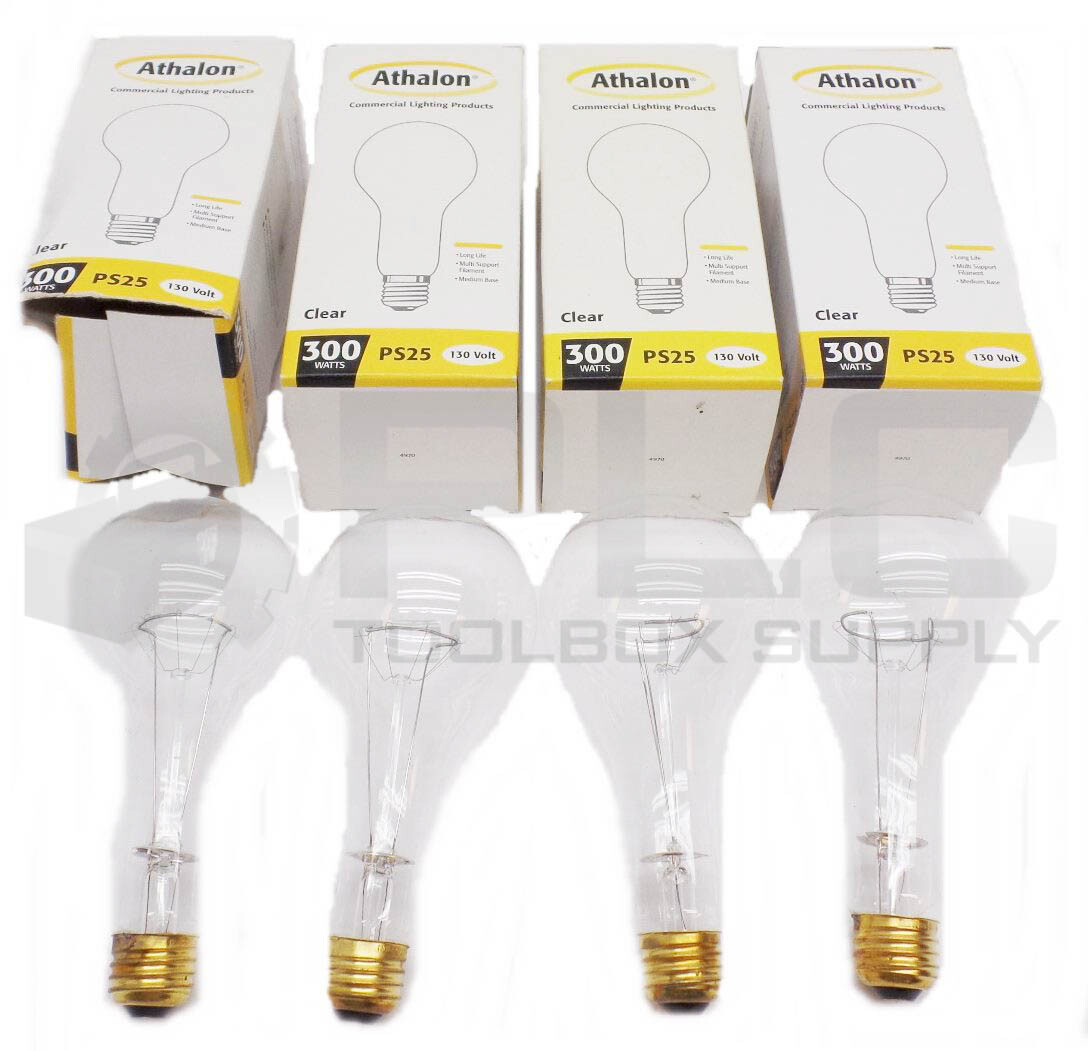 LOT OF 4 NEW ATHALON PS25 300 WATTS 130 VOLT LAMP
