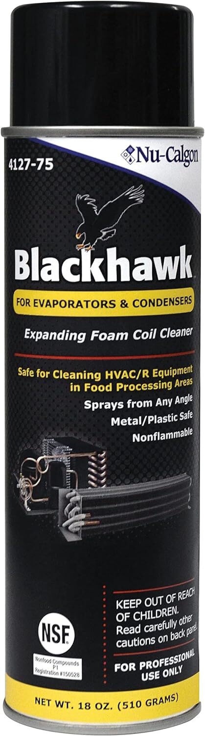 Nu-Calgon 4127-75 Blackhawk 18 Oz Clear Coil Cleaner Expanding Foam 4127-75
