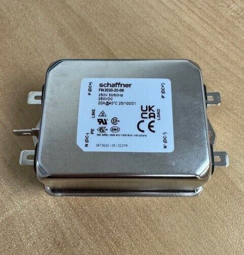 FN2020-20-06 Schaffner 20 A; 250 Vac Chassis Mount Filter