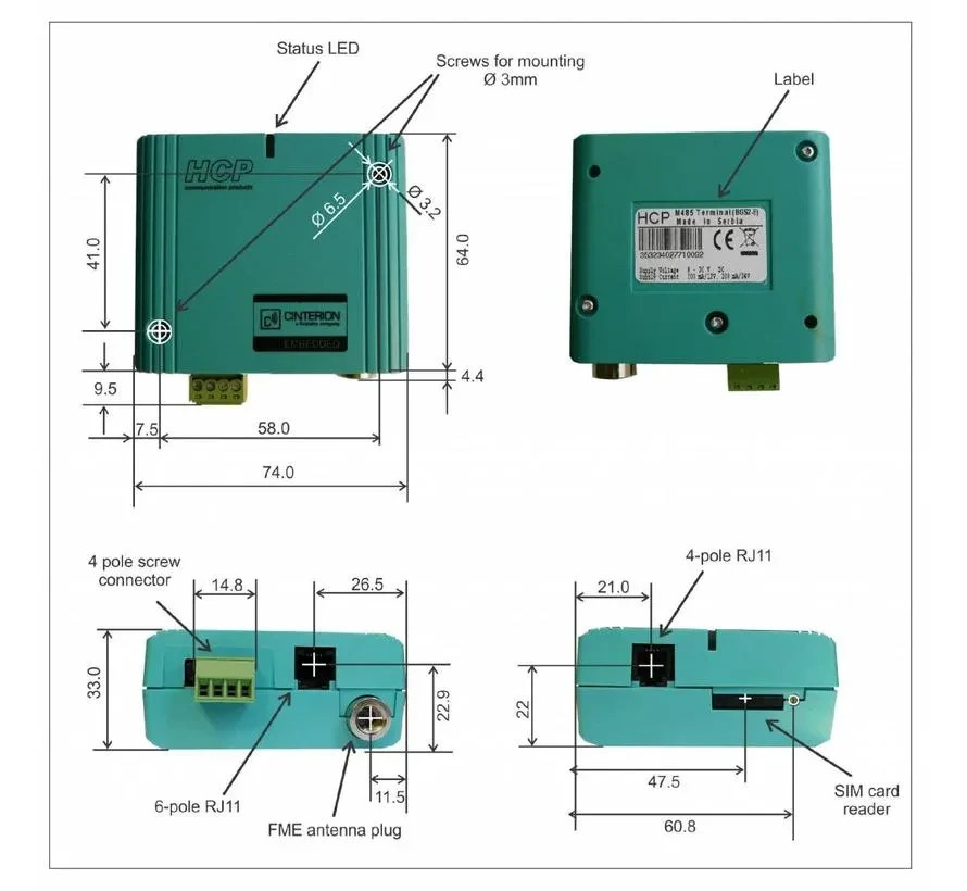 Industrial GSM/GPRS RS485 Modem Terminal | M2M IoT | Remote Control via SMS | 12
