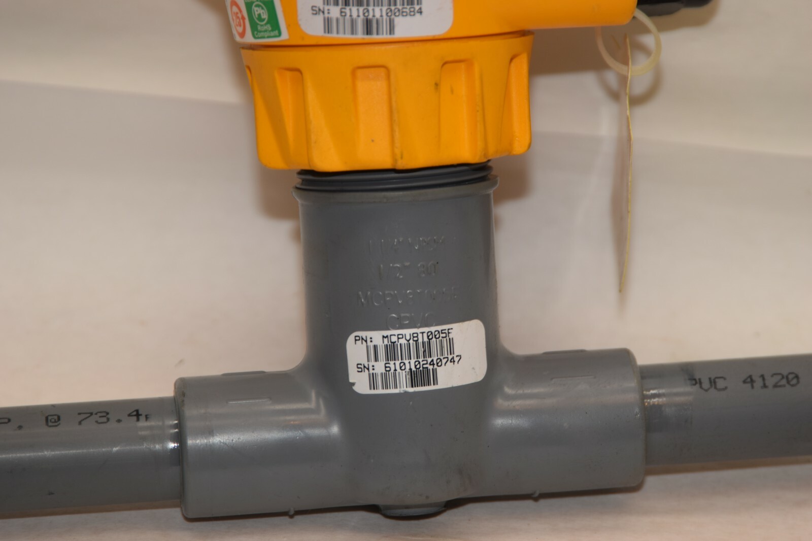 GF SIGNET 32551P012-S6 Magmeter Flow Sensor MCPV8T005F 1-1/4″- 1/2″ Tee Fitting