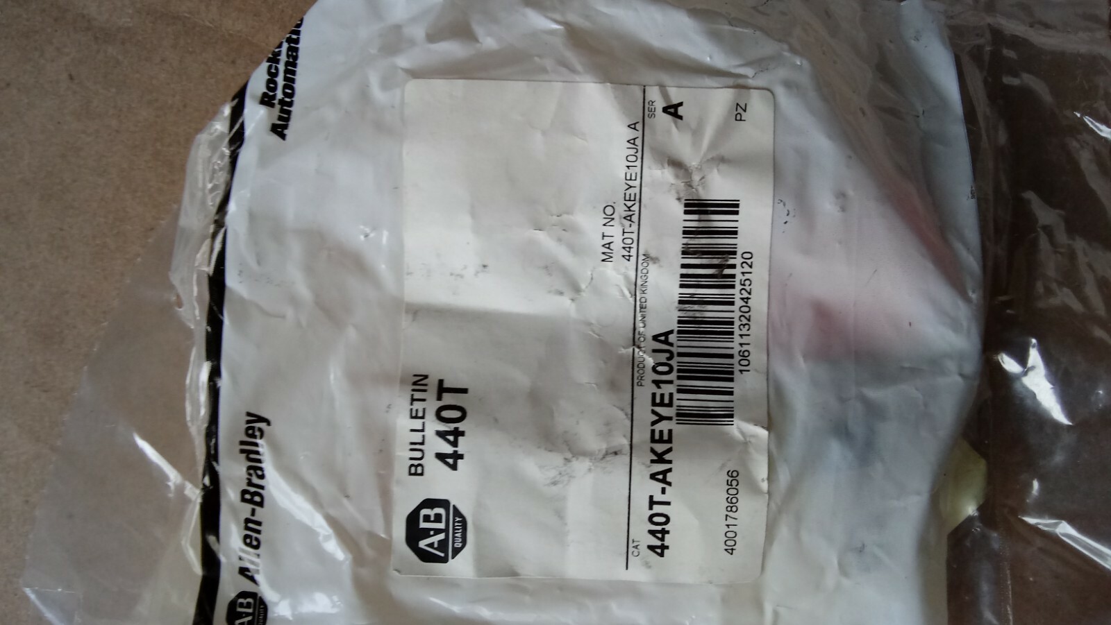 New Allen Bradley 440T-AKEYE10JA “Ja” Interlock Key – KEY ONLY