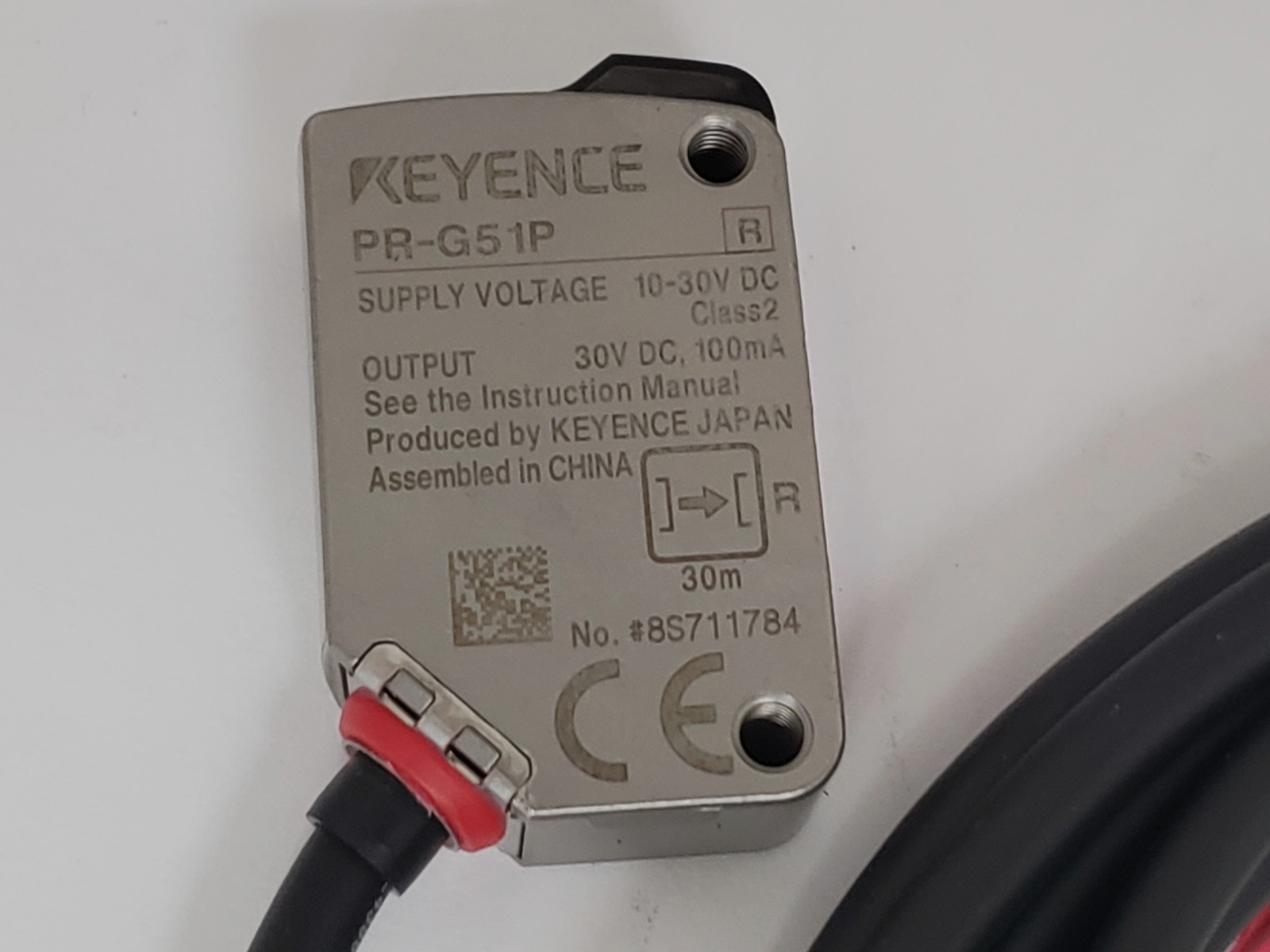 KEYENCE PR-G51P PHOTOELECTRIC SENSOR THRUBEAM 10-30 VDC NNB