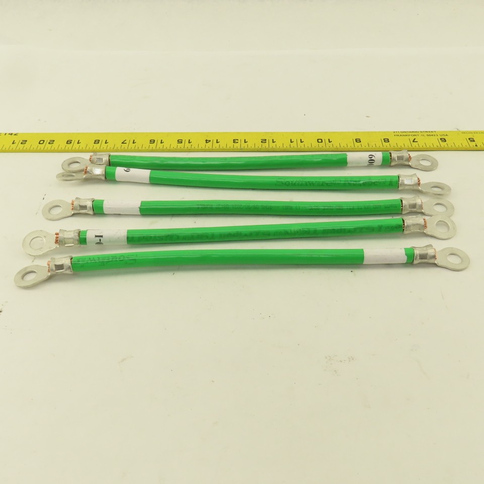 1/0 AWG Stranded Copper Wire Industrial Ground Heavy Duty System 12″ Lot of 5