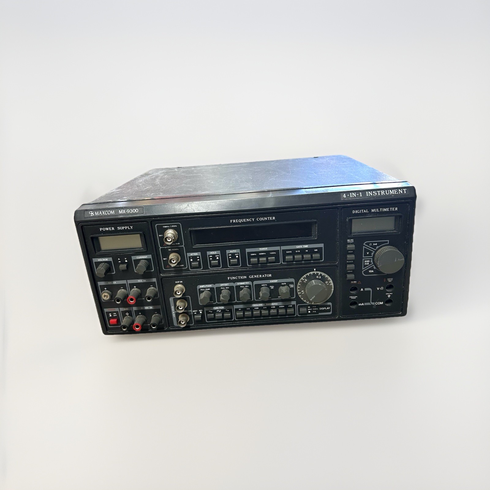MAXCOM MX-9300 FOUR IN ONE FREQUENCY COUNTER DIGITAL MULTIMETER SEE PICS