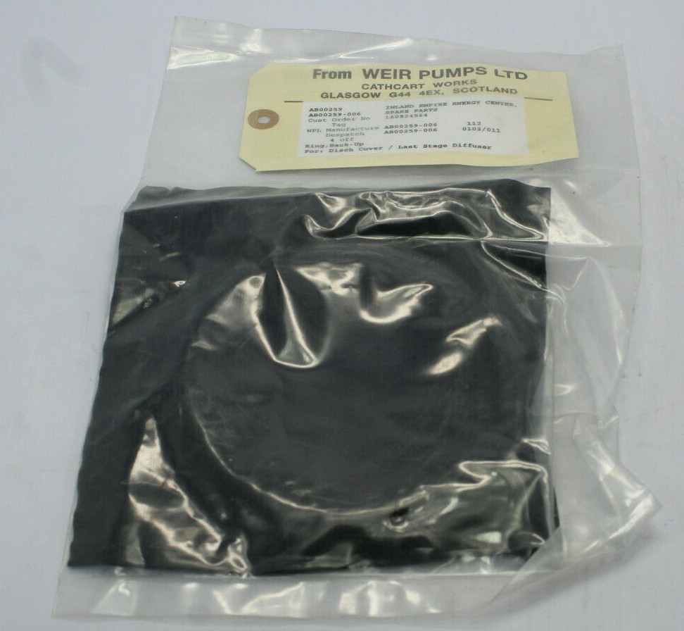 Weir Pumps LTD AB00259-006 O-Ring Kit New