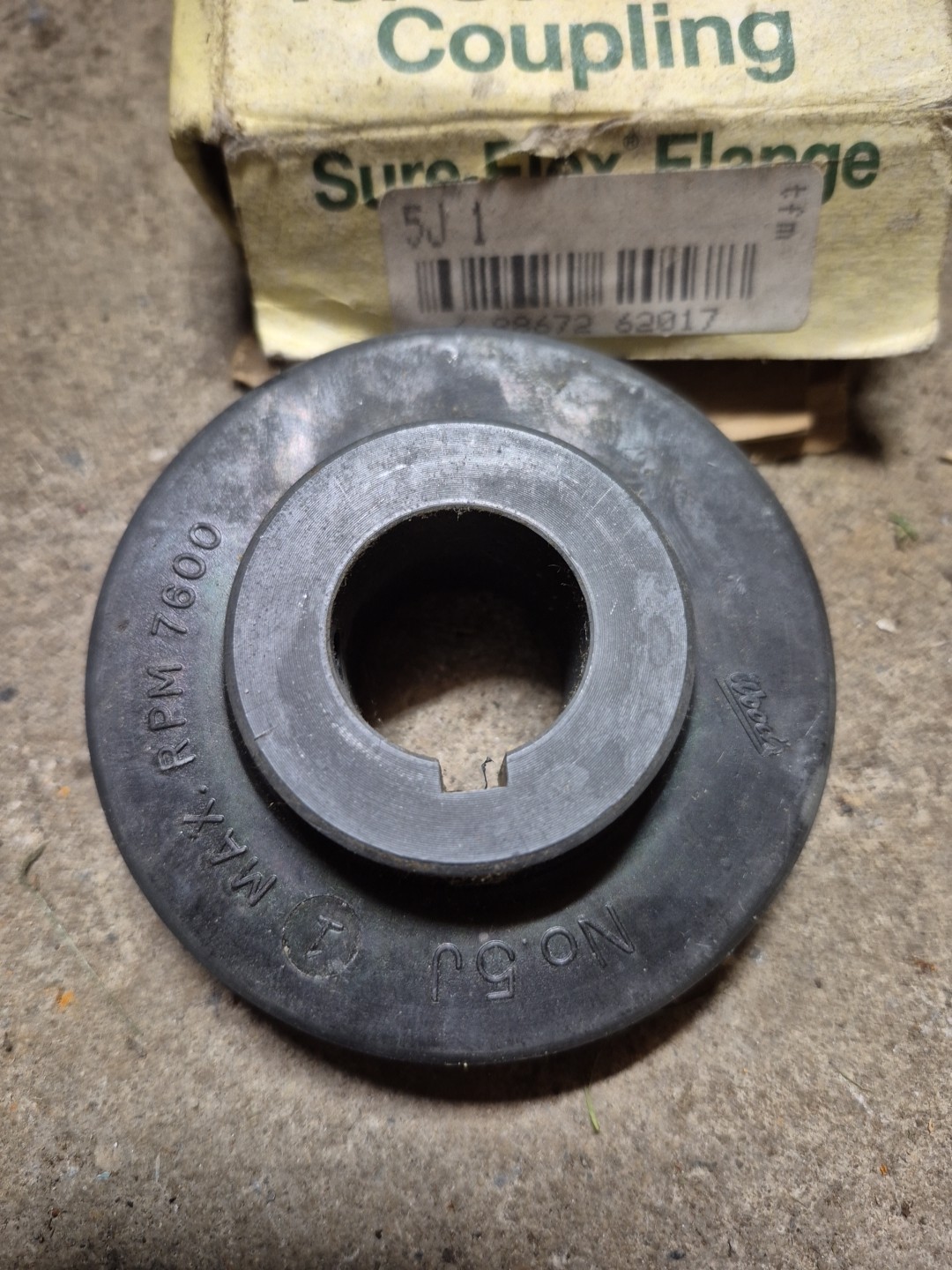 NEW TB Woods 5J1 Sure-Flex Sleeve Coupling Flange 5J Bore 1″ lovejoy coupler