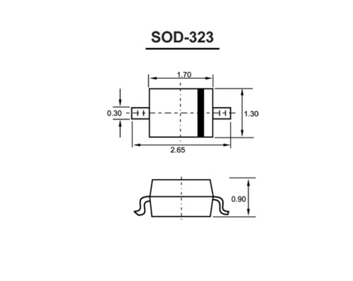 500PCS BZT52C16S MM3Z16V PZU16B WK 16V 1/5W SOD-323 0805 SMD Zener Diodes