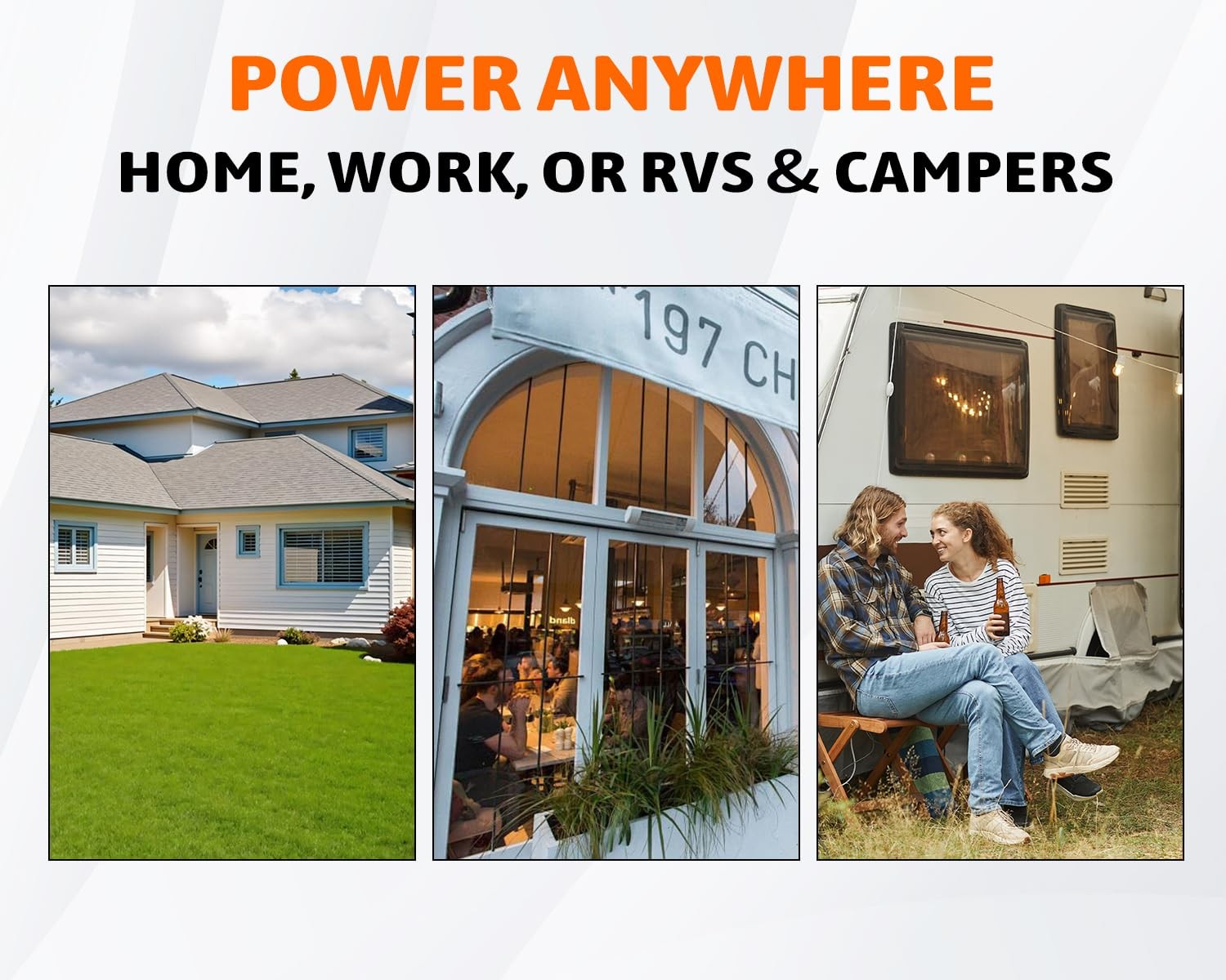 Window Screen Pass Through Attachment – Bring Inside Power Outside, for Black